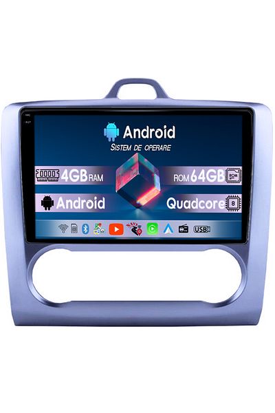 navi-it Navigatie dedicata Ford Focus 2004-2011, 4GB RAM 64GB ROM, Quadcore, Android 14, Display QLED 1K 9",