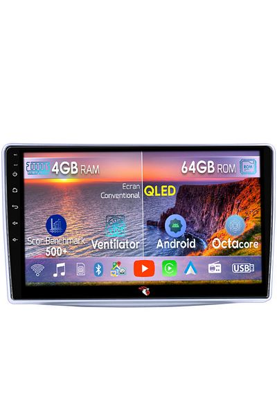 navi-it Navigatie dedicata Alfa Romeo Mito 2008-2018, 4GB RAM 64GB ROM, Octacore, Android 14, Display QLED 9