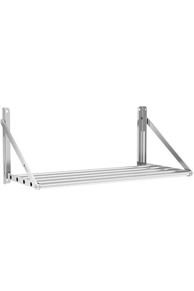 Royal Catering Raft de perete suspendat din oțel inoxidabil, pliabil, 80 x 45 cm
