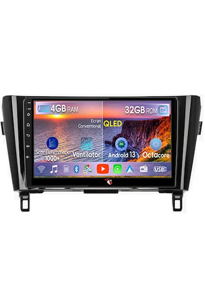 navi-it Dedicated navigation for Nissan X-Trail, Qashqai (2013 - 2018), 4GB RAM 32GB ROM, 4G, QLED, DSP, Display