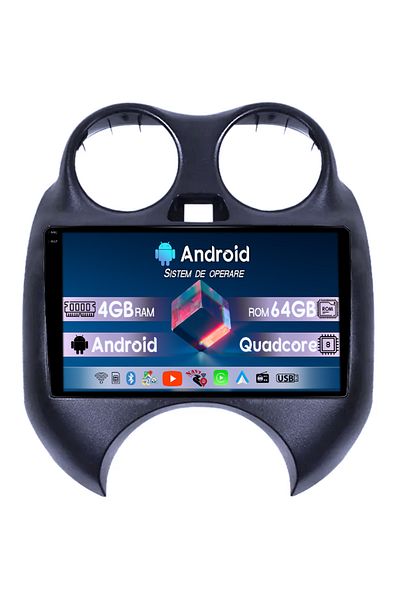 navi-it Navigatie dedicata Nissan March 2010-2013 & Micra 2010-2015, 4GB RAM 64GB ROM, Octacore, Display 9"