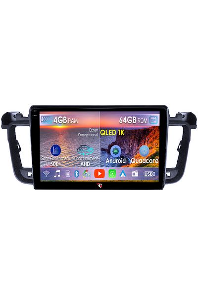 navi-it Navigatie dedicata Peugeot 508 2010-2018, 4GB RAM 64GB ROM, Octacore, Android 14, Display QLED 1K 9"