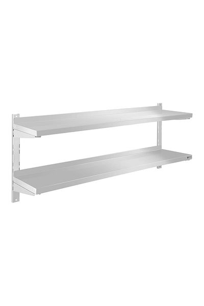Royal Catering Raft dublu de perete din oțel, reglabil, 140 cm