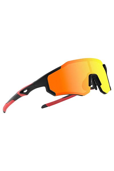 shumee Okulary rowerowe z polaryzacją i filtrem UV 400 czerwone