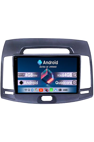 navi-it Navigatie dedicata Hyundai Elantra 2006-2011, 4GB RAM 64GB ROM, Quad Core, Display 9" QLED 1K, Carpl