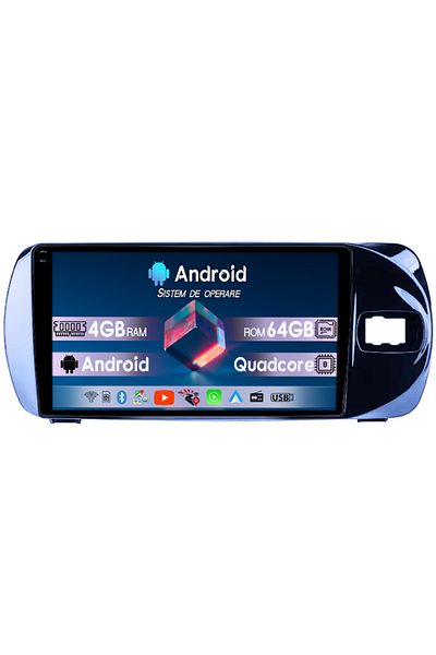 navi-it Navigatie dedicata Toyota Vitz 2016-2020, 4GB RAM 64GB ROM, Quad Core, Display 9" QLED 1K, Carplay,
