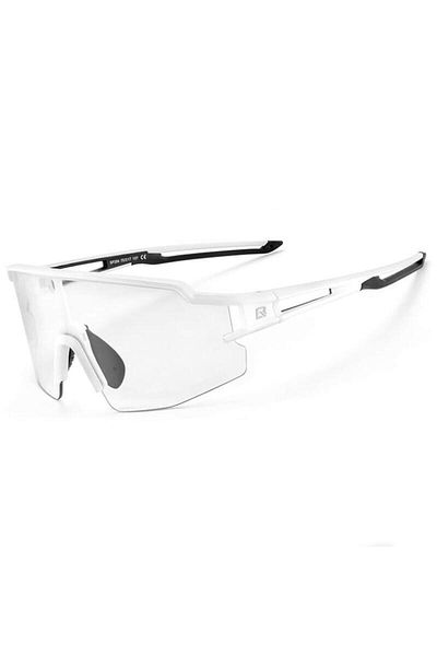 shumee Okulary rowerowe fotochromowe z filtrami UV 400 UVA i UVB białe