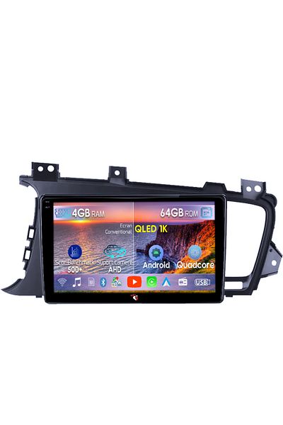 navi-it Navigatie dedicata Kia Optima 2011-2014, Black, 4GB RAM 64GB ROM, Octacore, Android 14, Display QLED
