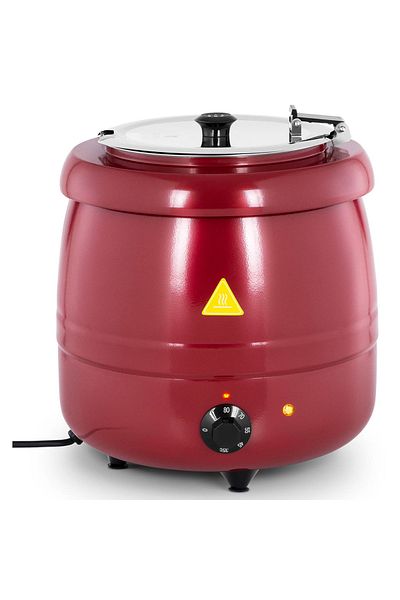 Royal Catering Kociołek termos na zupę elektryczny ze stali nierdzewnej cool-touch 400 W 10 l 35-80C czerwony