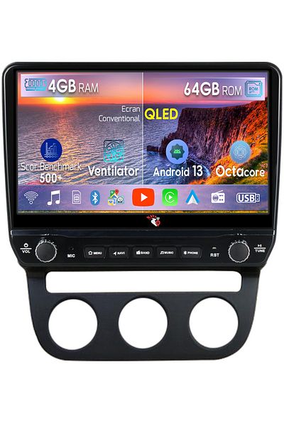 navi-it Dedicated navigation Jetta 5 2005-2010 with rotary buttons model 2024, 4 GB RAM 64 ROM, Quadcore, Andr