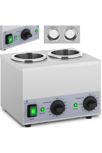 Royal Catering Podgrzewacz do butelek sosów na ciepło 2x 1L 40-90C 400W