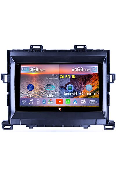 navi-it Navigatie dedicata Toyota Alphard 2008-2014, 4GB RAM 64GB ROM, Octacore, Android 14, Display QLED 1K