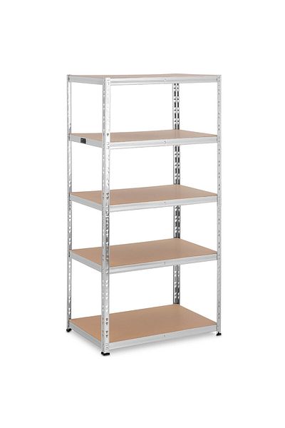 MSW Raft metalic de depozitare cu 5 rafturi 875 kg 90 x 60 x 180 cm gri
