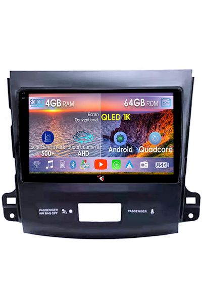 navi-it Navigatie dedicata Peugeot 4007 2007-2012, 4GB RAM 64GB ROM, Octacore, Android 14, Display QLED 1K 9