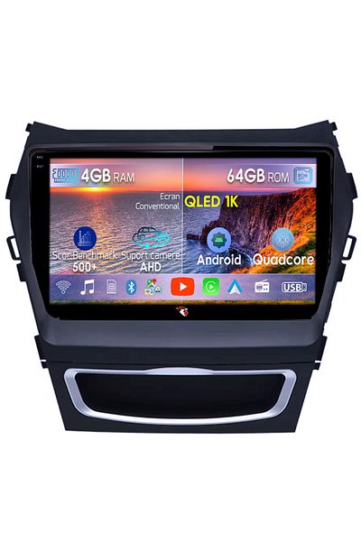 navi-it Navigatie dedicata Hyundai Santa Fe 2012-2018, 4GB RAM 64GB ROM, Octacore, Android 14, Display QLED