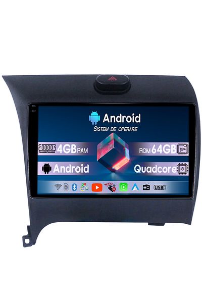 navi-it Navigatie dedicata Kia Cerato 2013-2017, 4GB RAM 64GB ROM, Quad Core, Display 9" QLED 1K, Carplay, A