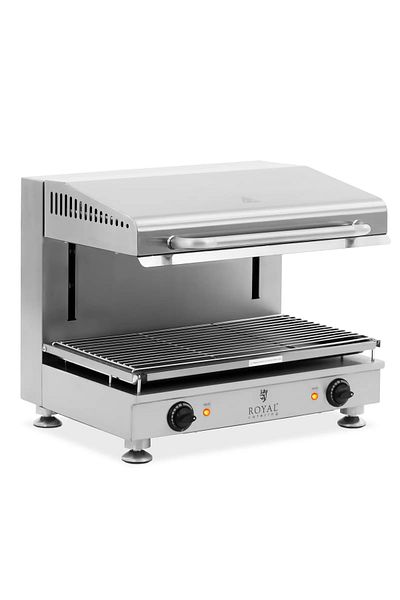 Royal Catering Opiekacz salamanader do zapiekanek pity z regulacją wysokości 60 cm 400 V 5000 W