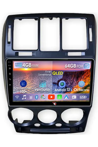 navi-it Navigatie dedicata Hyundai Getz 2002-2011, 4GB RAM 64GB ROM, Octacore, Android 13, Display QLED 9",