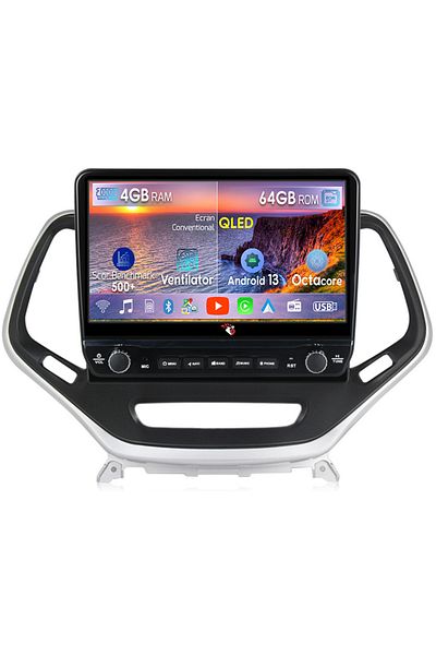 navi-it Dedicated navigation Cherokee 5 2014-2018 with rotary buttons model 2024, 4 GB RAM 64 ROM, Quadcore, A