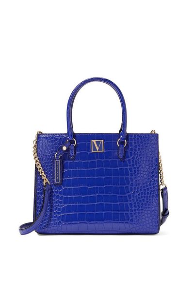Victoria's Secret Bag, The Victoria Structured Satchel, Sapphire Croc