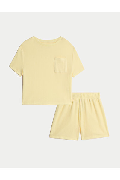 Marks & Spencer Pamuk Karışımlı Waffle Pijama (12 Ay-16 Yaş)