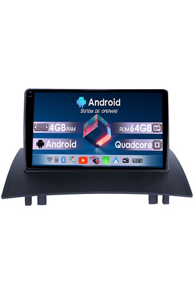 navi-it Navigatie dedicata Renault Megane 2 2002-2009, 4GB RAM 64GB ROM, Quad Core, Display 9" QLED 1K, Carp