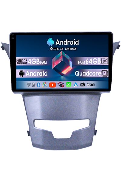 navi-it Navigatie dedicata Ssangyong Actyon 2013-2017, 4GB RAM 64GB ROM, Quad Core, Display 9" QLED 1K, Carp