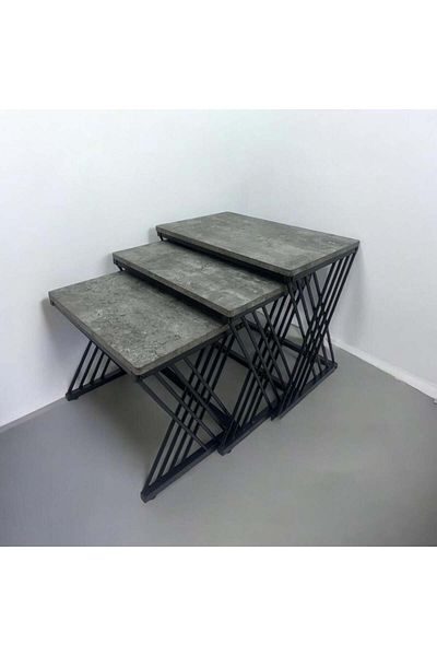 l'elefante Epic Triple Nesting Coffee Table Set with Sleek Storage Magic, Ultimate Luxe Living Room Furniture
