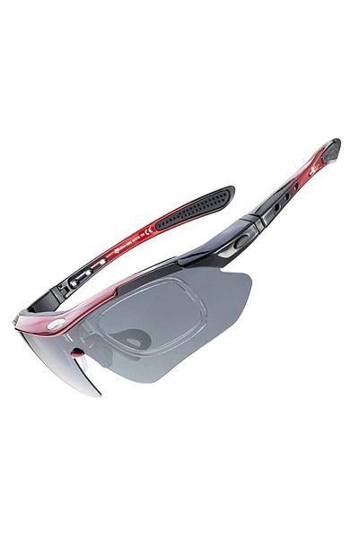 shumee Okulary rowerowe fotochromowe z filtrem UV 400 czerwone