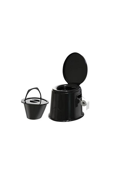 vivo Toaleta portabila pentru camping, rulote 5L, negru VIVO, 259-BLACK