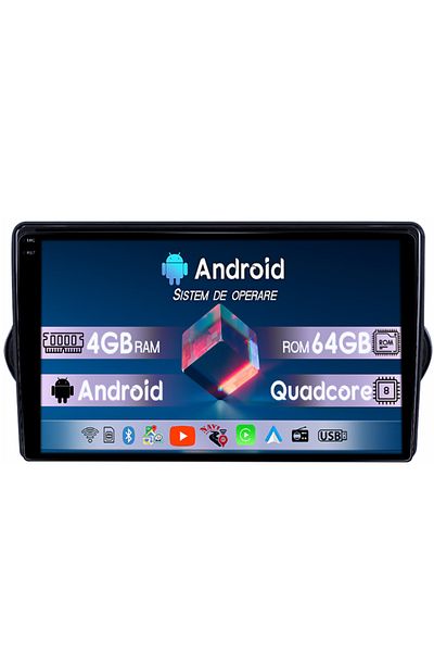 navi-it Navigatie dedicata Fiat TIPO, Egea 2015, 4GB RAM 64GB ROM, Octacore, Android 14, Display QLED 1K 9",