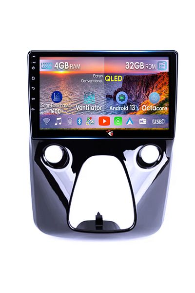 navi-it Navigation dedicated to Aygo 2012-2020, 4 GB RAM 32 ROM, Octacore, Android 13, Display QLED 10", DSP, Car