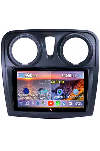 navi-it Navigatie dedicata Renault Sandero 2017+, 4GB RAM 64GB ROM, Octacore, Android 14, Display QLED 1K 9"