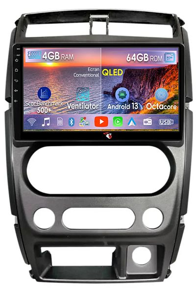 navi-it Navigatie dedicata Suzuki Jimny 2007-2012, 4GB RAM 64GB ROM, Octacore, Android 13, Display QLED 9",