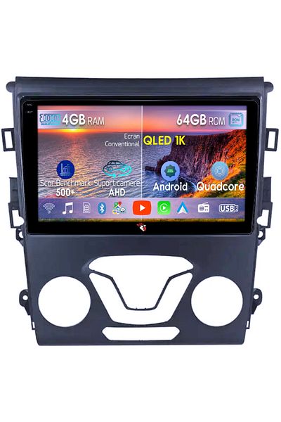navi-it Navigatie dedicata Ford Mondeo 2014-2019, 4GB RAM 64GB ROM, Octacore, Android 14, Display QLED 1K 9"