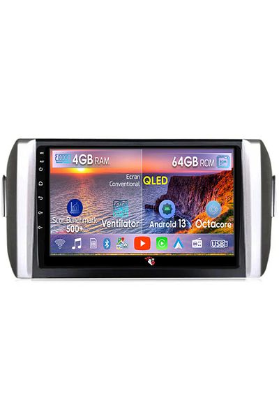 navi-it Dedicated navigation for Toyota Innova 2015-2017, 4GB RAM 64GB ROM, Octacore, Android 13, QLED 9" display