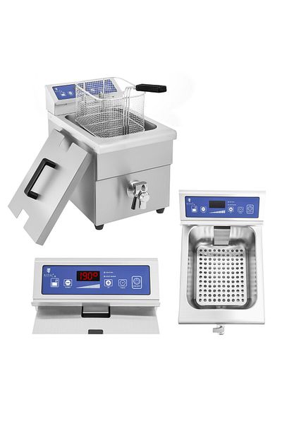 Royal Catering Friteuză cu inducție și robinet 230V Royal Catering 10L