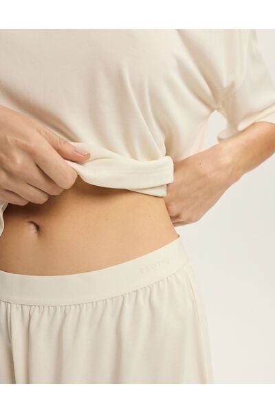 ESOTIQ Women's Lightweight Shorts Modal Blend Elastic Band with Logo Casual Homewear | Ruth