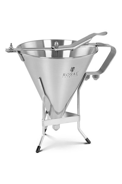 Royal Catering Pistolet dyspenser do sosów kremów na stojaku ze stali nierdzewnej + 3 dysze 1.8 l