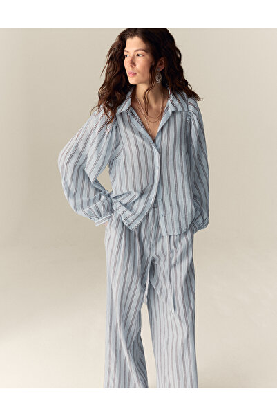 Marks & Spencer Pamuklu Çizgili Gömlek