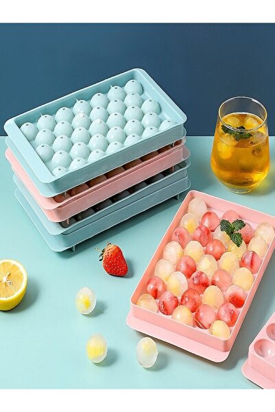 Mode Cool Pratik ve Şık 33'lü Küre Yuvarlak Buz Kalıbı - Küre Buzluk 33'lü Bu...