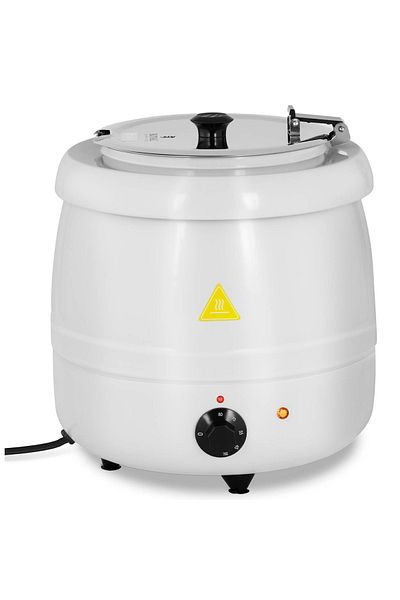 Royal Catering Kociołek termos na zupę elektryczny ze stali nierdzewnej cool-touch 400 W 10 l 35-80C biały