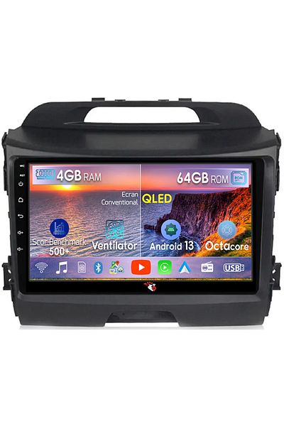 navi-it Navigatie dedicata Kia Sportage, 4GB RAM 64GB ROM, Octacore, Android 13, Display QLED 9", DSP, Carpl