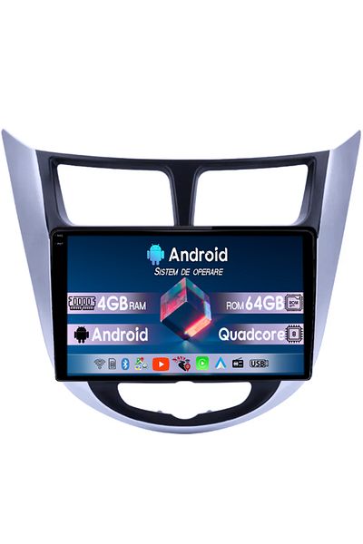 navi-it Navigatie dedicata Hyundai Verna 2010-2016, 4GB RAM 64GB ROM, Octacore, Display 9" QLED 1K, Carplay,