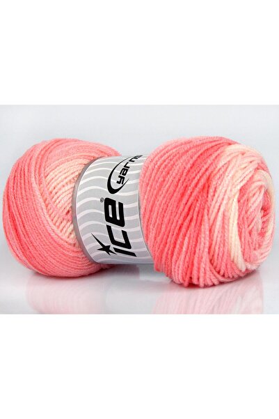 Ice yarns مجموعة من 4 × 100 جرام من خيوط الثلج BABY BATIK خيوط وردية فاتحة ال...