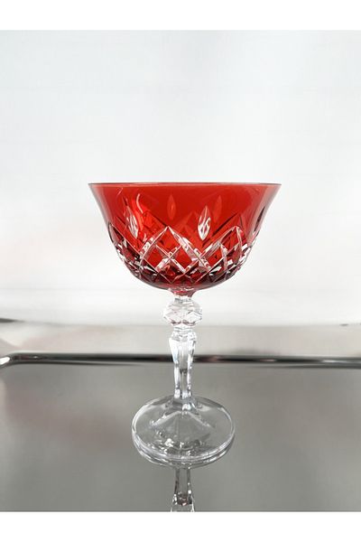 DECOSTYLE Crystal Bohemia Colored Footed Decor Square 1 Pcs
