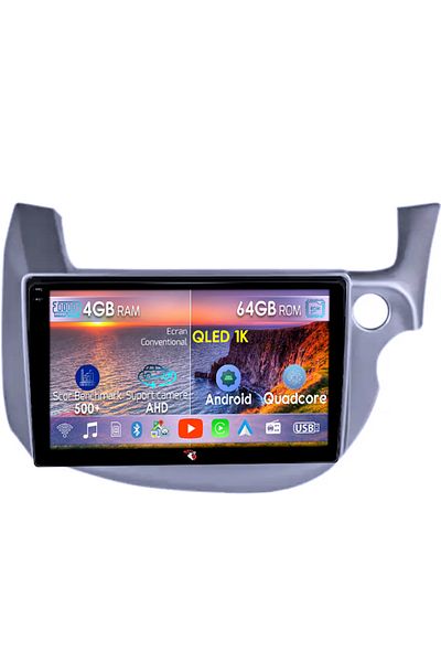 navi-it Navigatie dedicata Honda Fit/Jazz 2008-2013, 4GB RAM 64GB ROM, Octacore, Android 14, Display QLED 1K