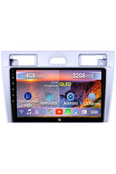navi-it Navigatie dedicata Ford Fiesta MK5 2002-2008, Gri, 4GB RAM 32GB ROM, Octacore, Android 14, Display Q