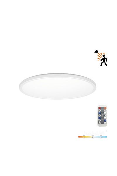 Kobi Round LED Nivera ceiling light with motion sensor and light 12W, 1200lm, IP54, CCT, white,