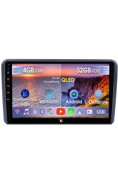 navi-it Navigatie dedicata Audi A3 2003 - 2013, 4 GB RAM 32 ROM, Android 13, Display QLED, 9", DSP, Carplay,